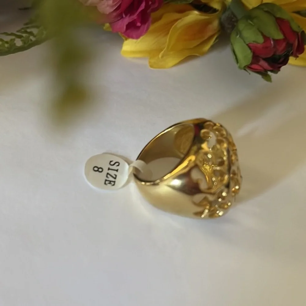 Stainless steel‎ beautiful woman ring size 8